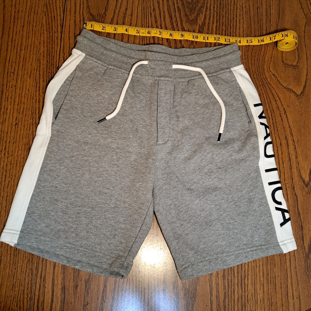 Nautica Athletic Gray and White Men's Fleece Sweat Shorts